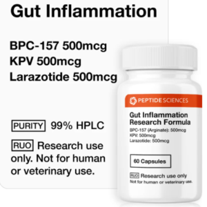 Gut Inflammation (60 Capsules) (Stable BPC-157 Arginate, KPV, Larazotide)