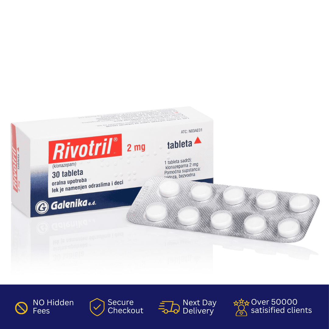 Buy Clonazepam 2 mg Rivotril Tablets