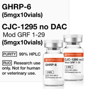 GHRP-6 (5mg x 10), CJC-1295 no DAC (5mg x 10)