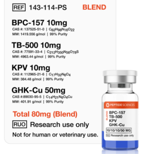 BPC-157, TB-500, KPV, GHK-Cu 80mg (Klow Blend)