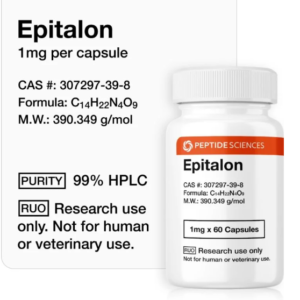 Epitalon 1mg (60 capsules) (Telomere Length)