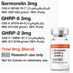 Sermorelin, GHRP-6, GHRP-2 9mg (Blend)
