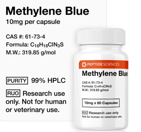 Methylene Blue (10mg x 60 Capsules = 600mg)