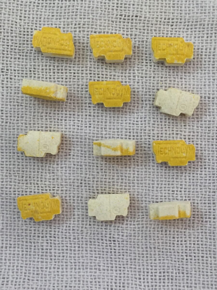 Yellow & White Technogym 330mg MDMA